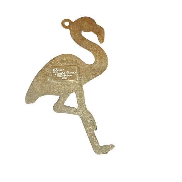 Flamingo Bronze Gloria Dunkin Inc 2007 Pendant for keychain or necklace - Picture 3 of 6